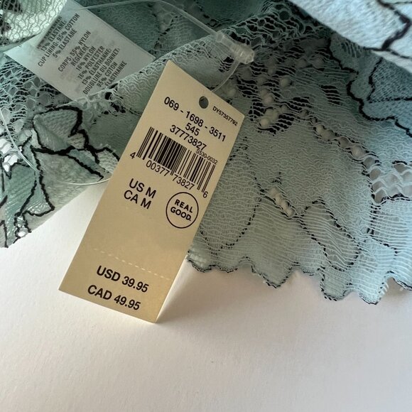 NWT Aerie Midnight Lace Padded Longline Bralette Bra Blue Size Medium M NEW - Picture 7 of 13